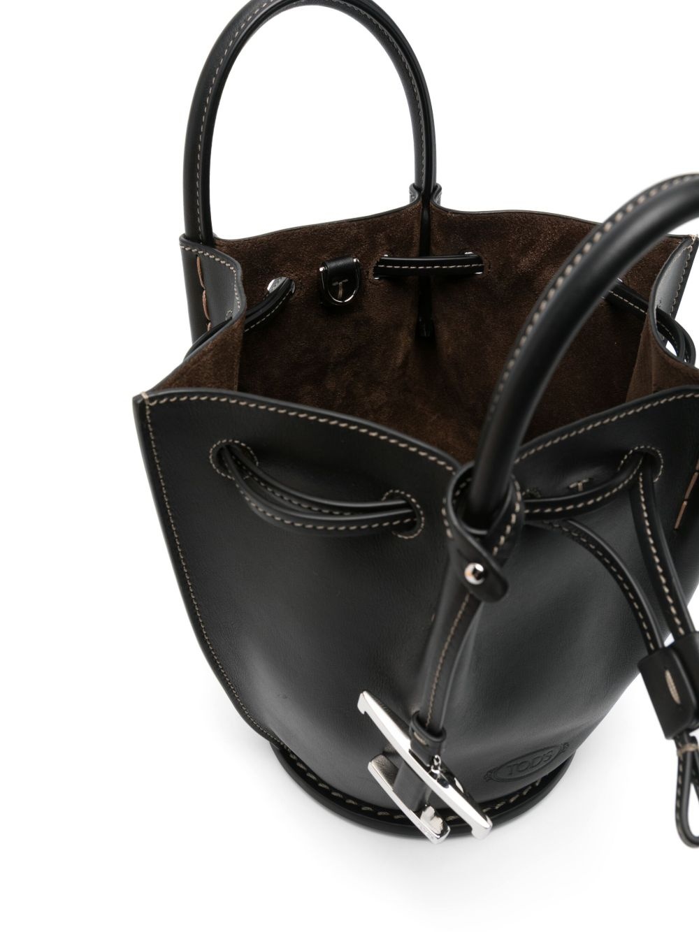 mini logo-charm bucket bag - 5