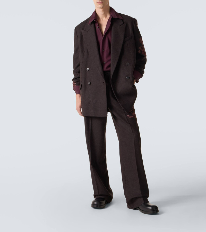 Dries Van Noten Floral double-breasted wool blazer outlook