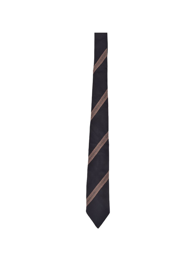 Monili-chain striped tie 1