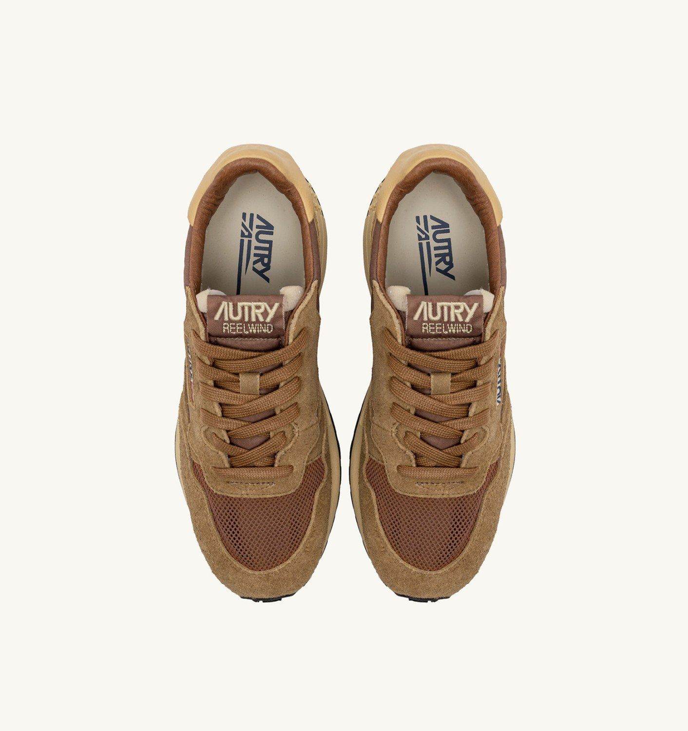 REELWIND LOW SNEAKERS IN NYLON SUEDE AND LEATHER COLOR HIDE AND CHIPMUNK - 5