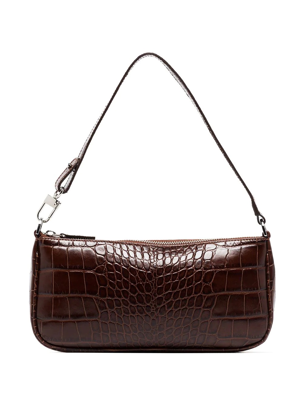 crocodile-embossed shoulder bag - 1