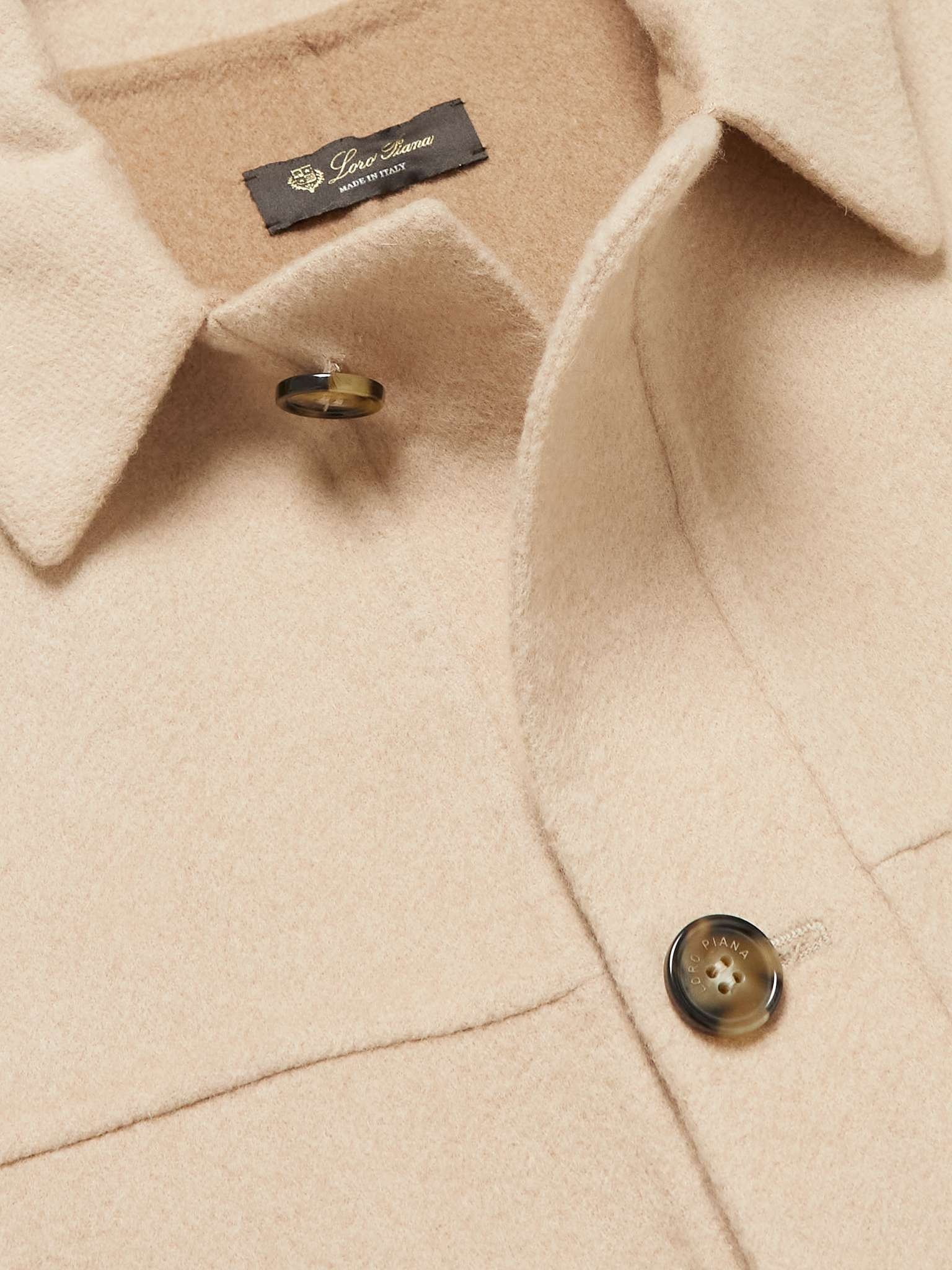 Brent Camel Hair-Blend Overshirt - 5