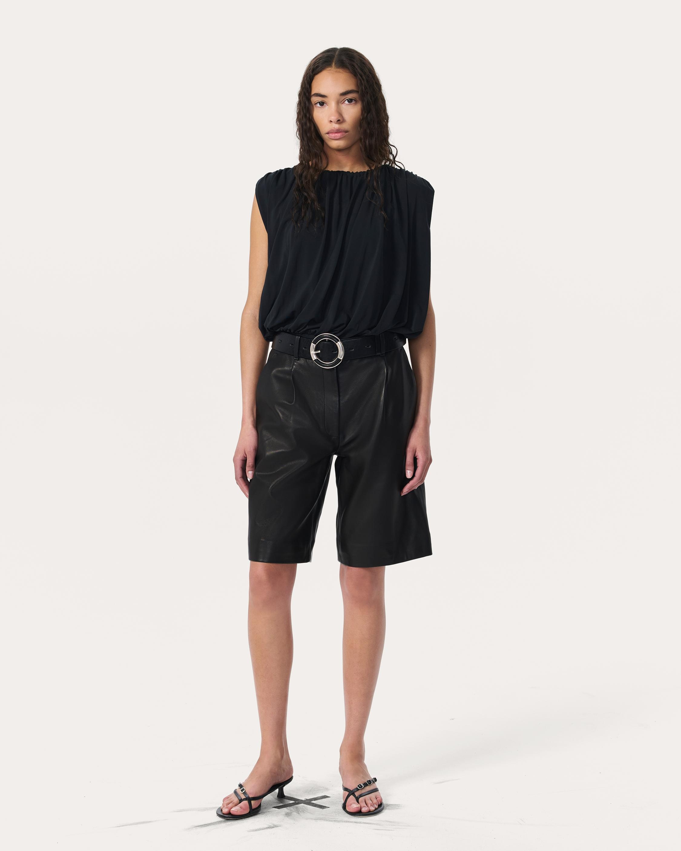 Irina Leather Shorts - 7