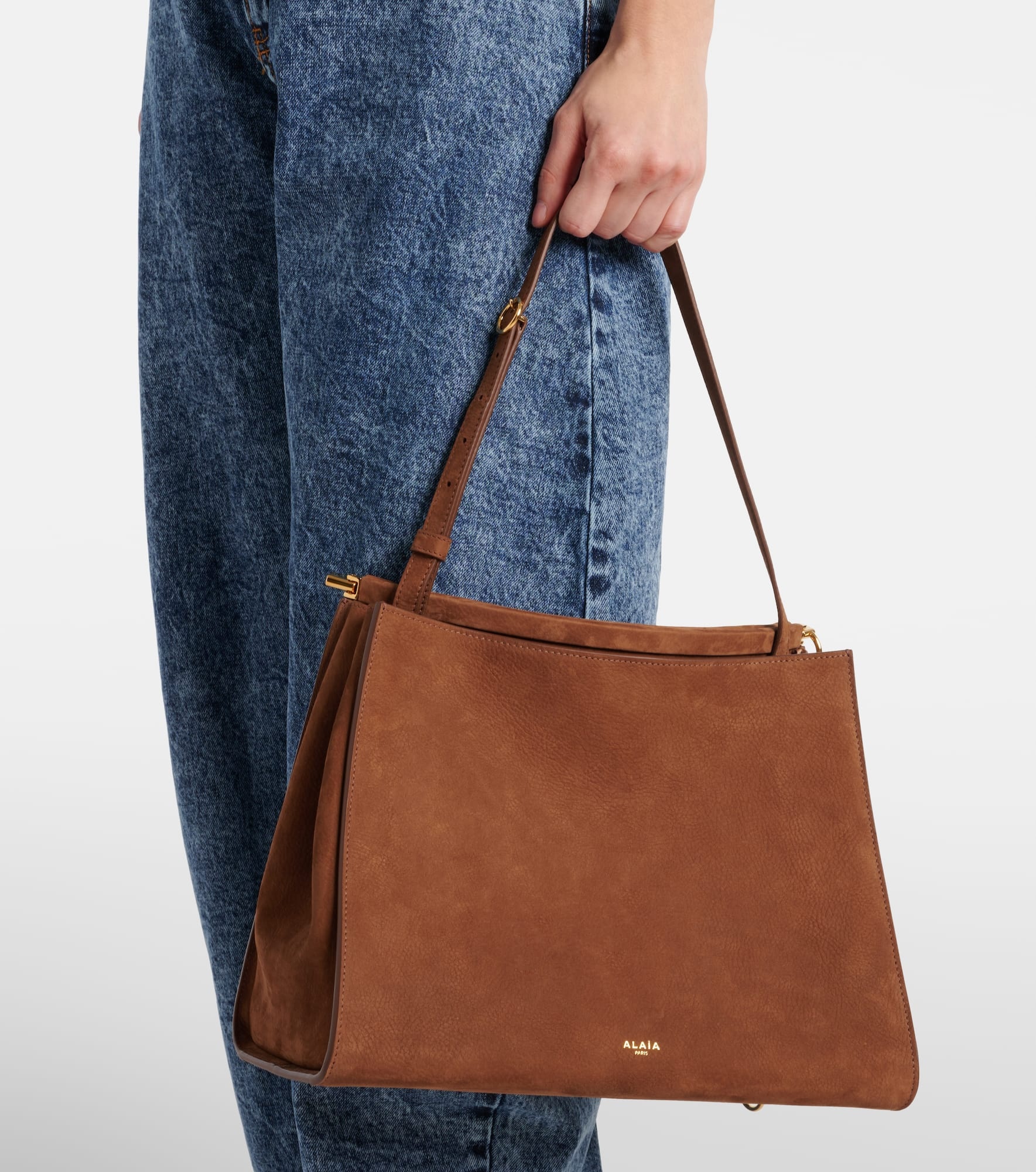 Le Click Medium suede shoulder bag - 5