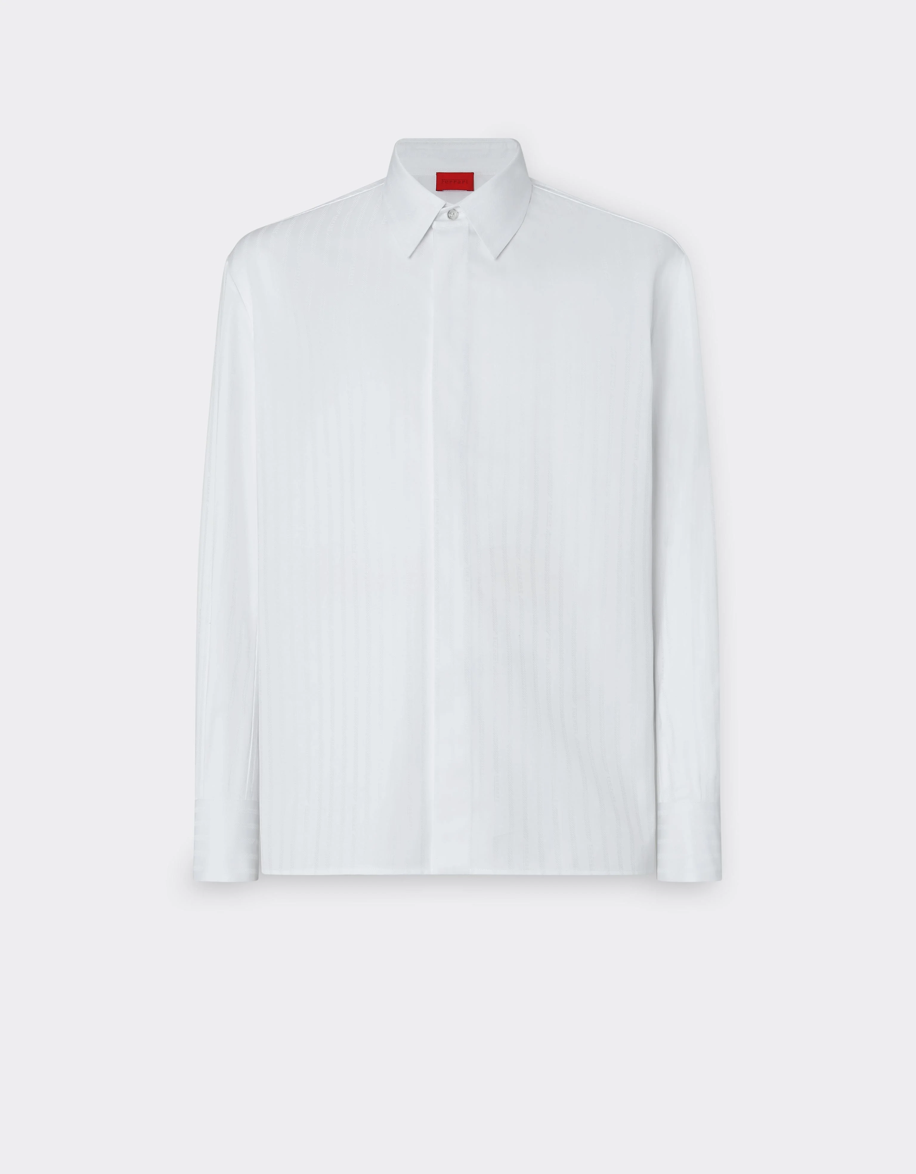 Jacquard Cotton Satin Shirt - 1