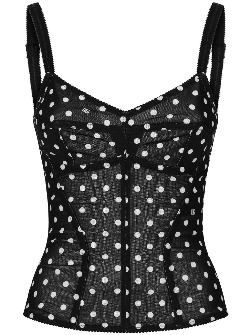 polka-dot corset top - 1