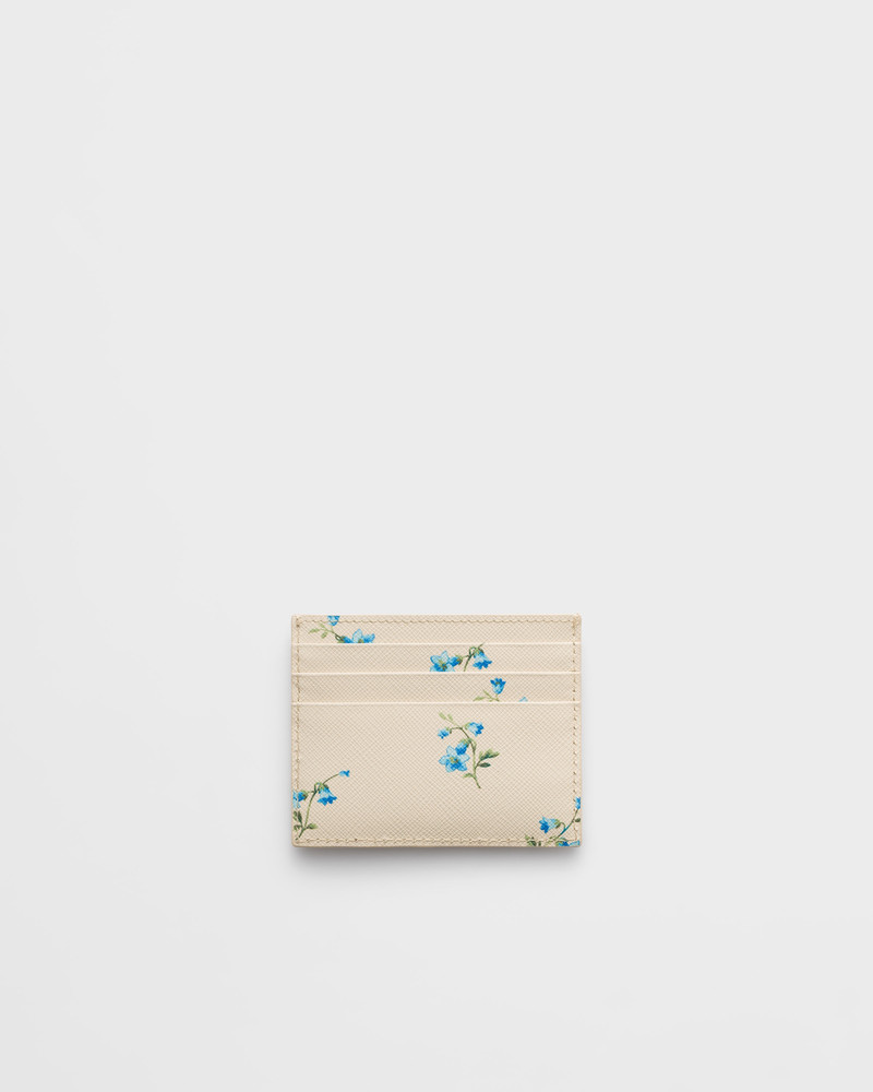 Printed Saffiano leather card holder 3