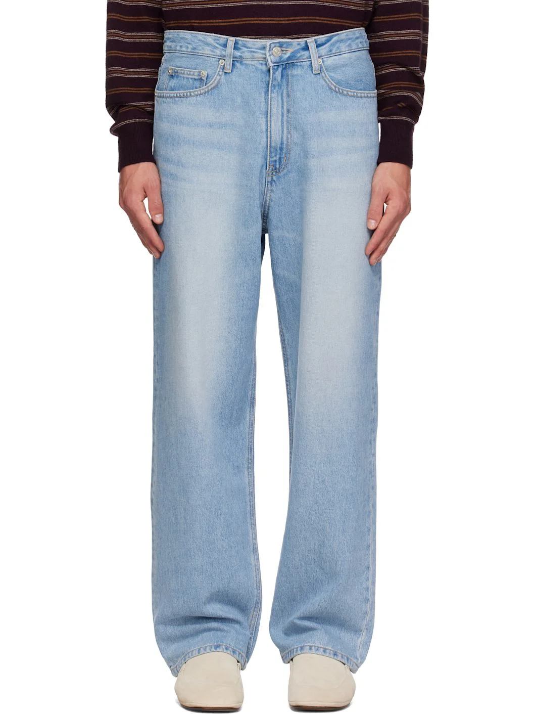Blue Straight Regular Jeans - 1