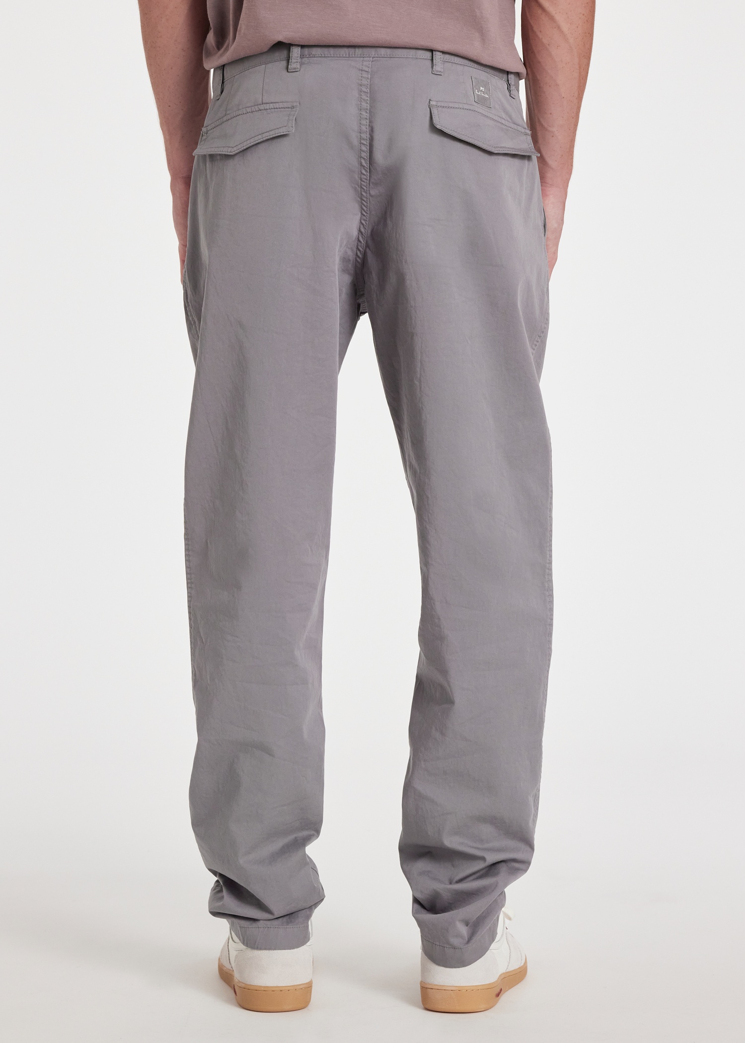Tapered-Fit Pale Grey Stretch-Cotton Chinos - 3