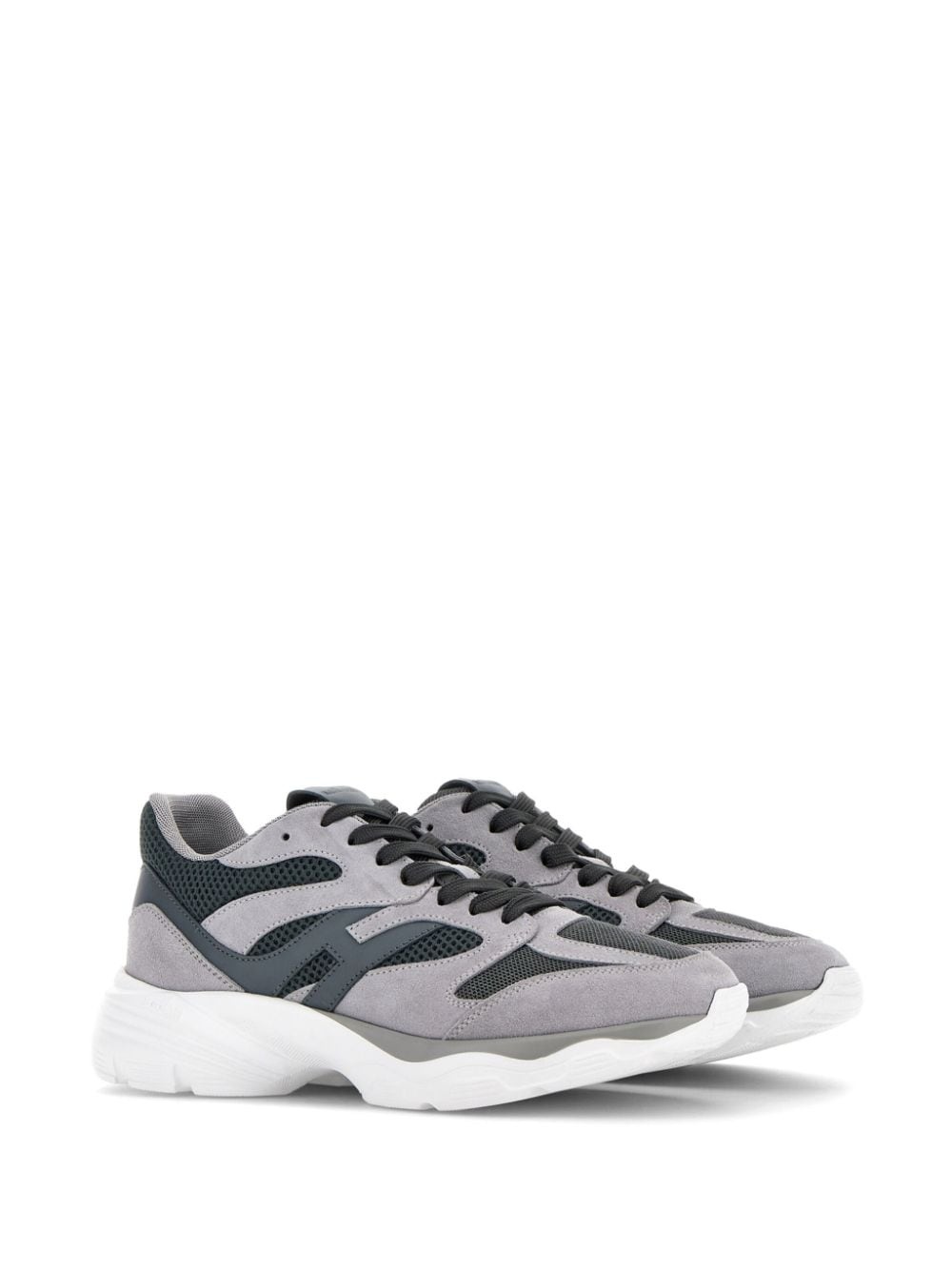 panelled suede sneakers - 2