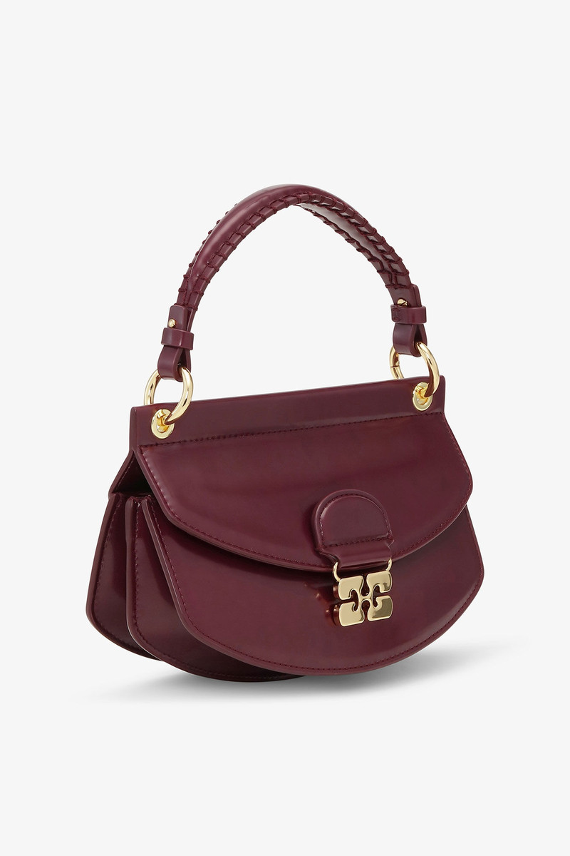 BURGUNDY MINI TOP HANDLE APO-G BAG 2