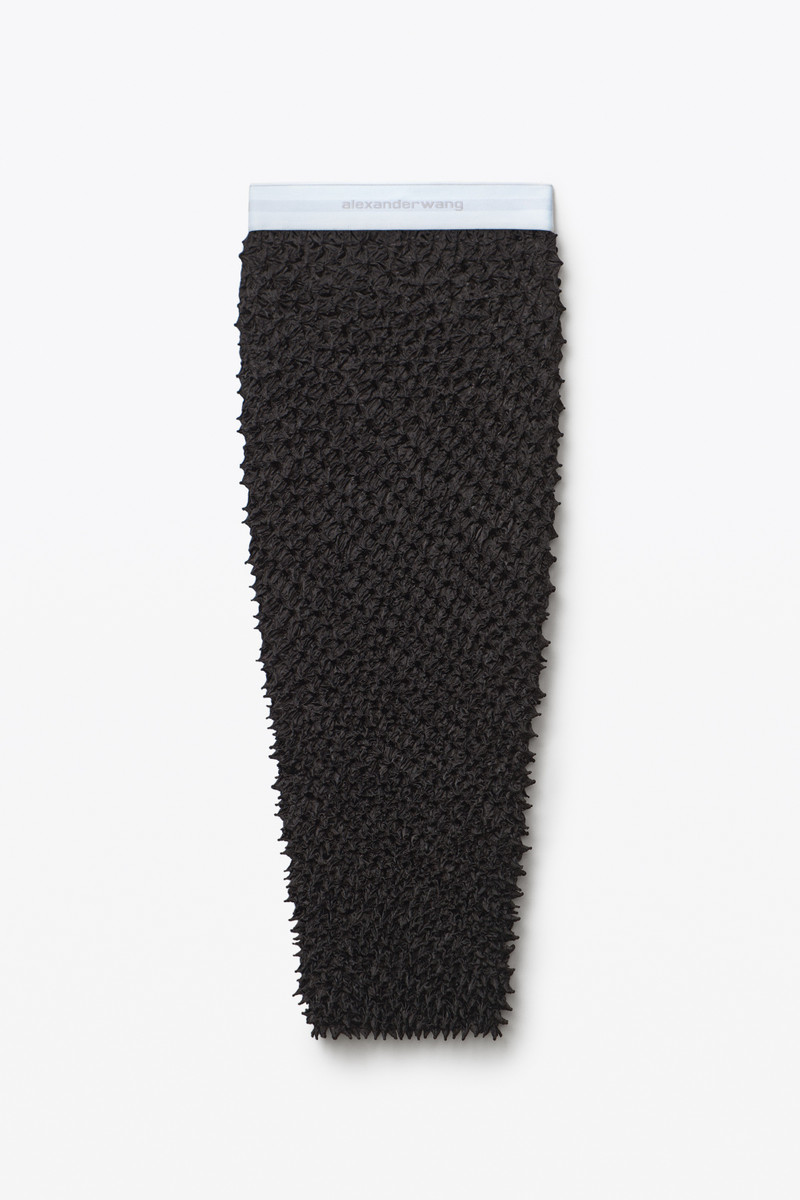 FITTED MIDI SKIRT IN SHIBORI SATIN 1