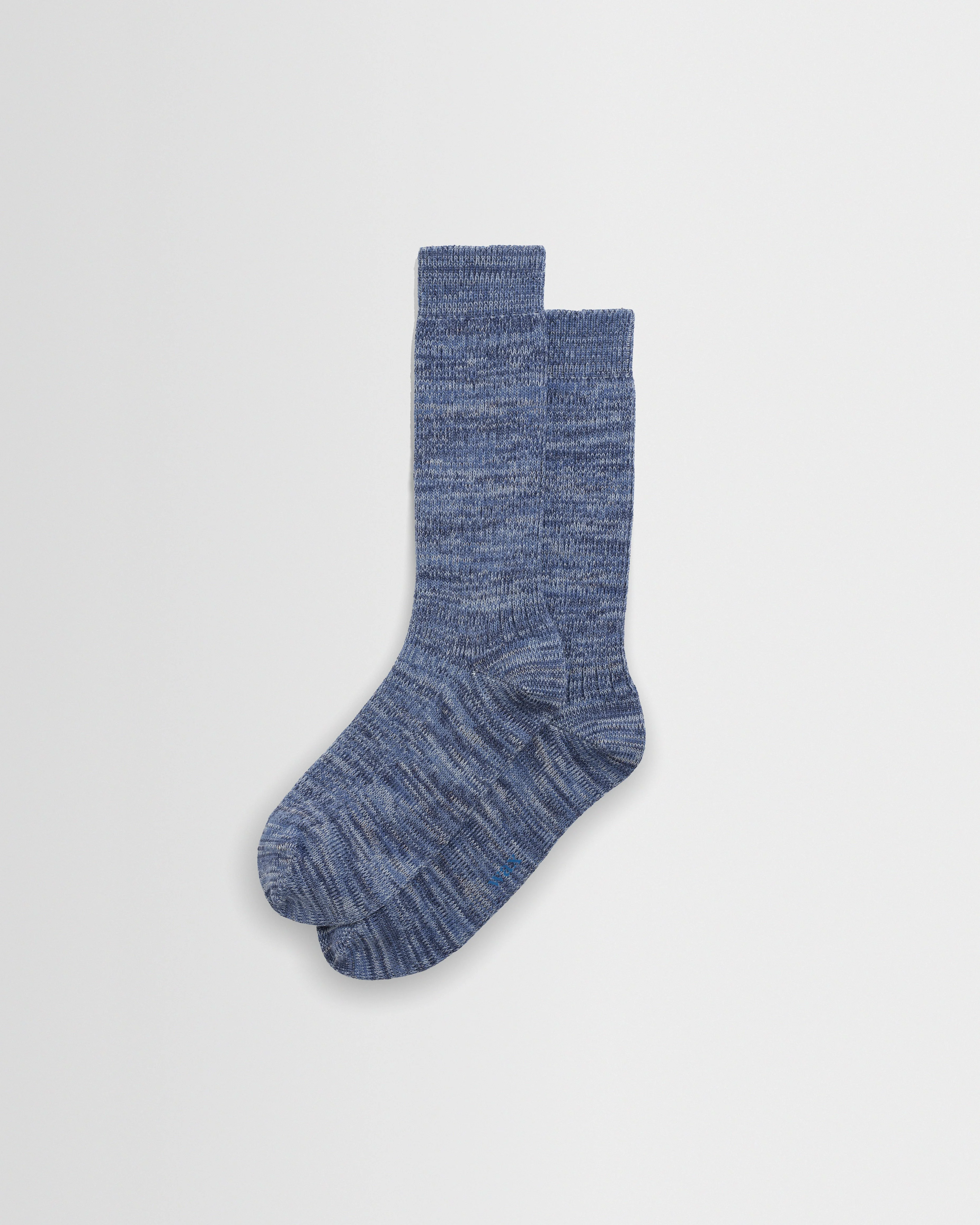 Sandwell - Blue And Multicolour Twisted Cotton Socks - 1