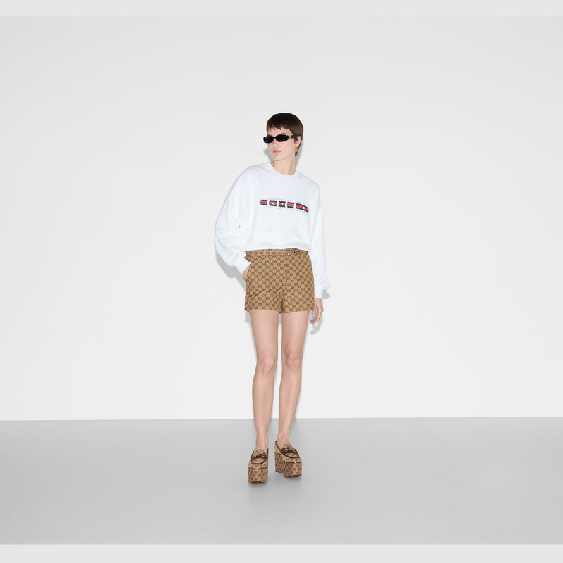 GUCCI Gucci print cotton jersey sweatshirt outlook