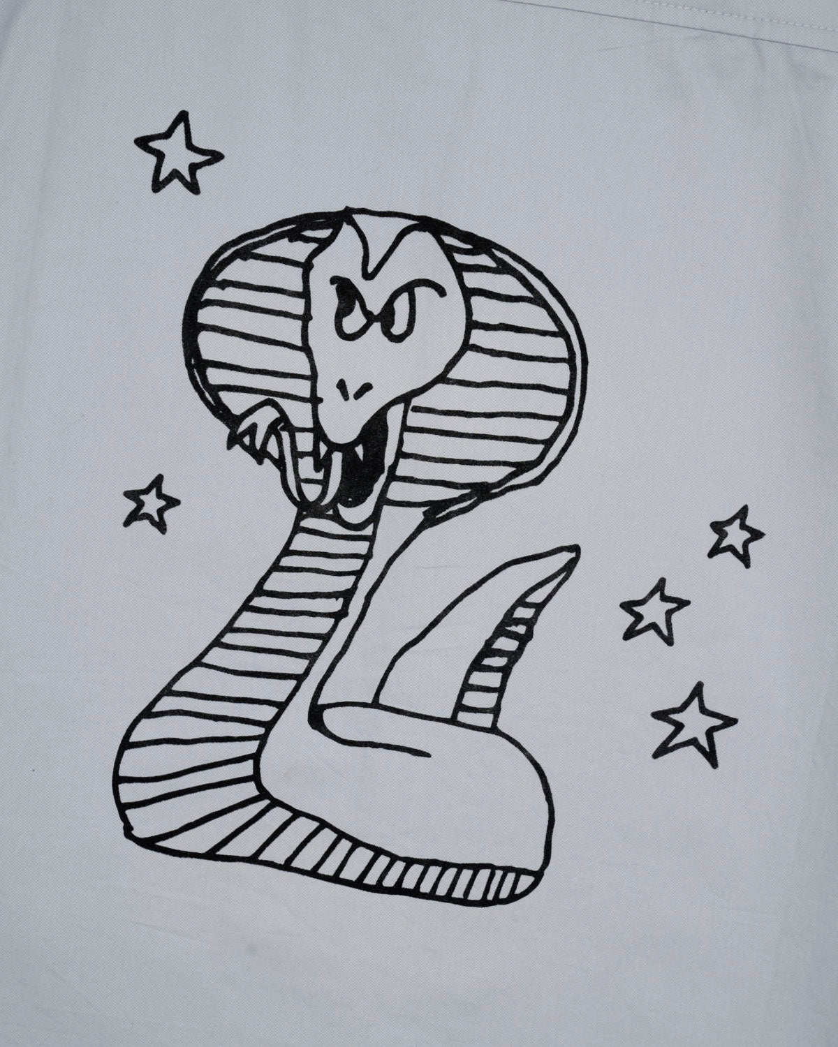 Cobra Flocked Bowling Shirt - Stone - 4