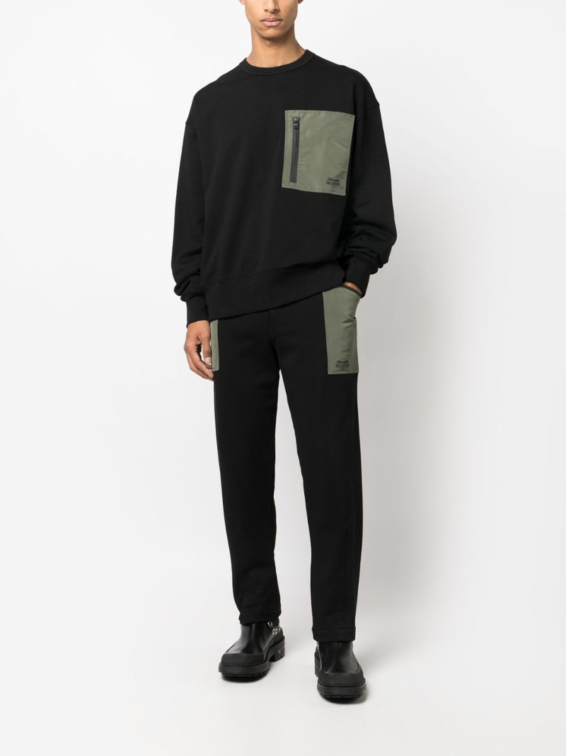 Alexander McQueen contrast-pocket cotton track pants outlook