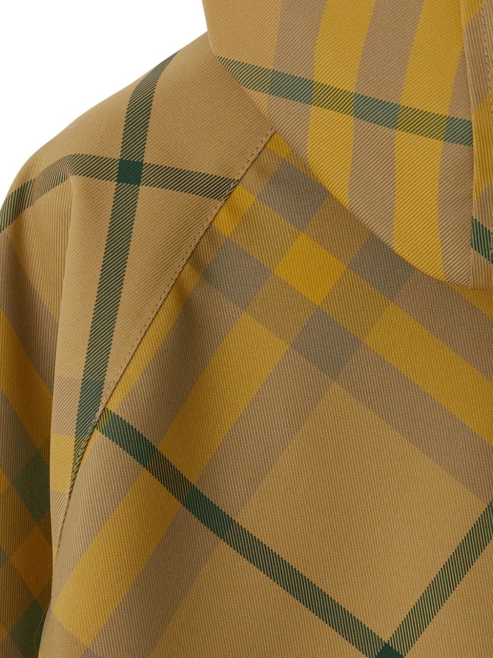 check-pattern zip-up jacket - 6