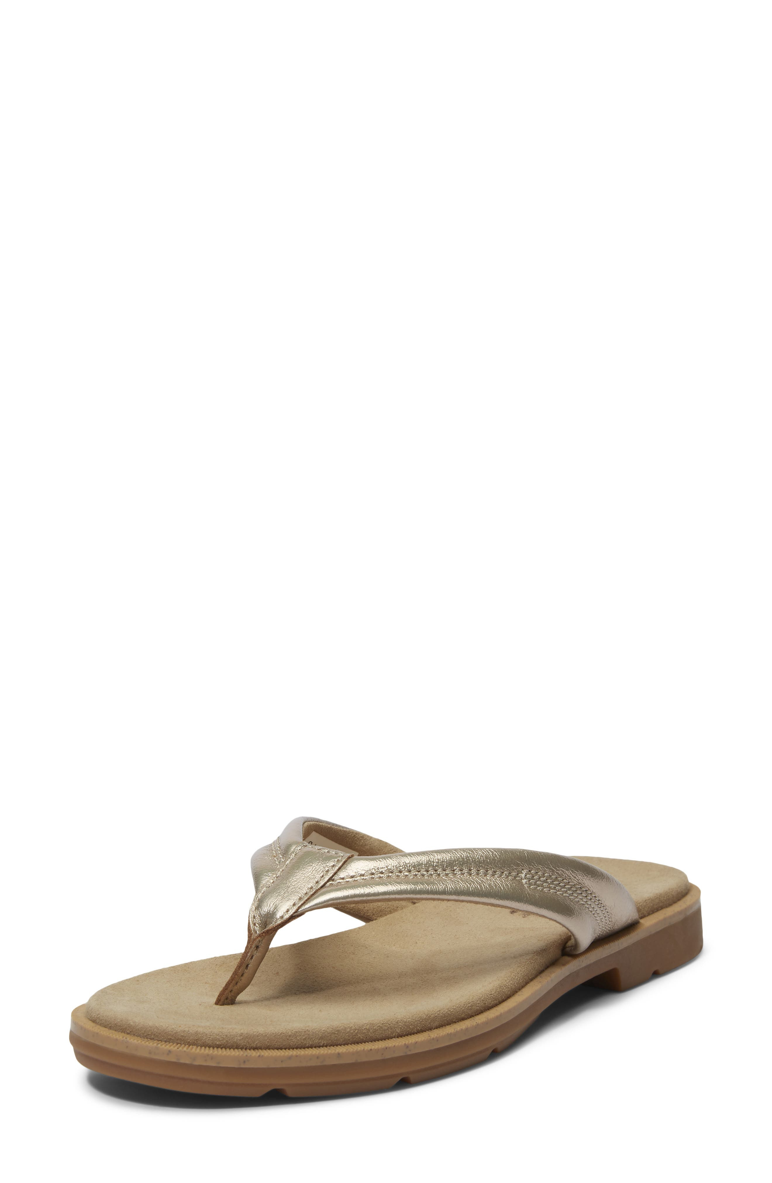 Timberland Calista Bay Flip Flop in Gold Metallic at Nordstrom - 7
