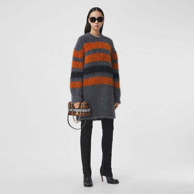 Burberry Stripe Intarsia Mohair Silk Oversized Sweater outlook