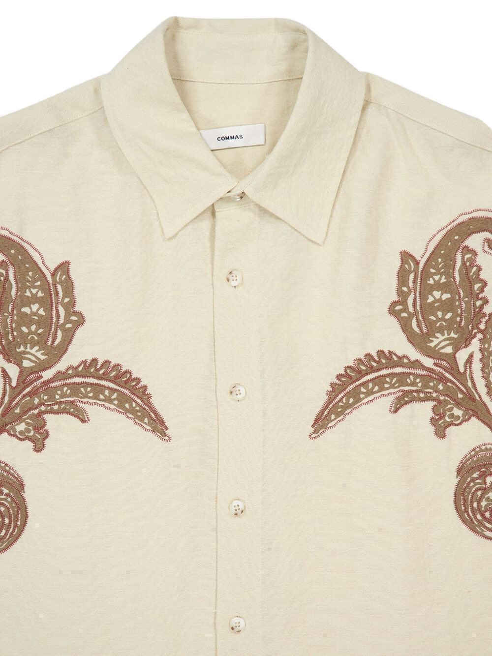 paisley-embroidered long-sleeve shirt - 5
