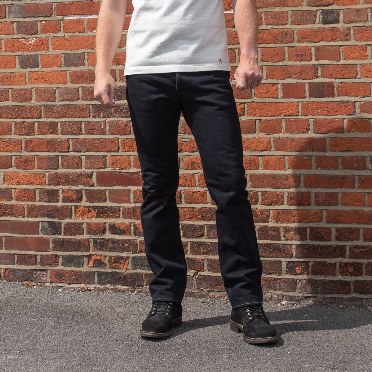 IH-888S-21od 21oz Selvedge Denim Medium/High Rise Tapered Cut Jeans - Indigo Overdyed Black - 4