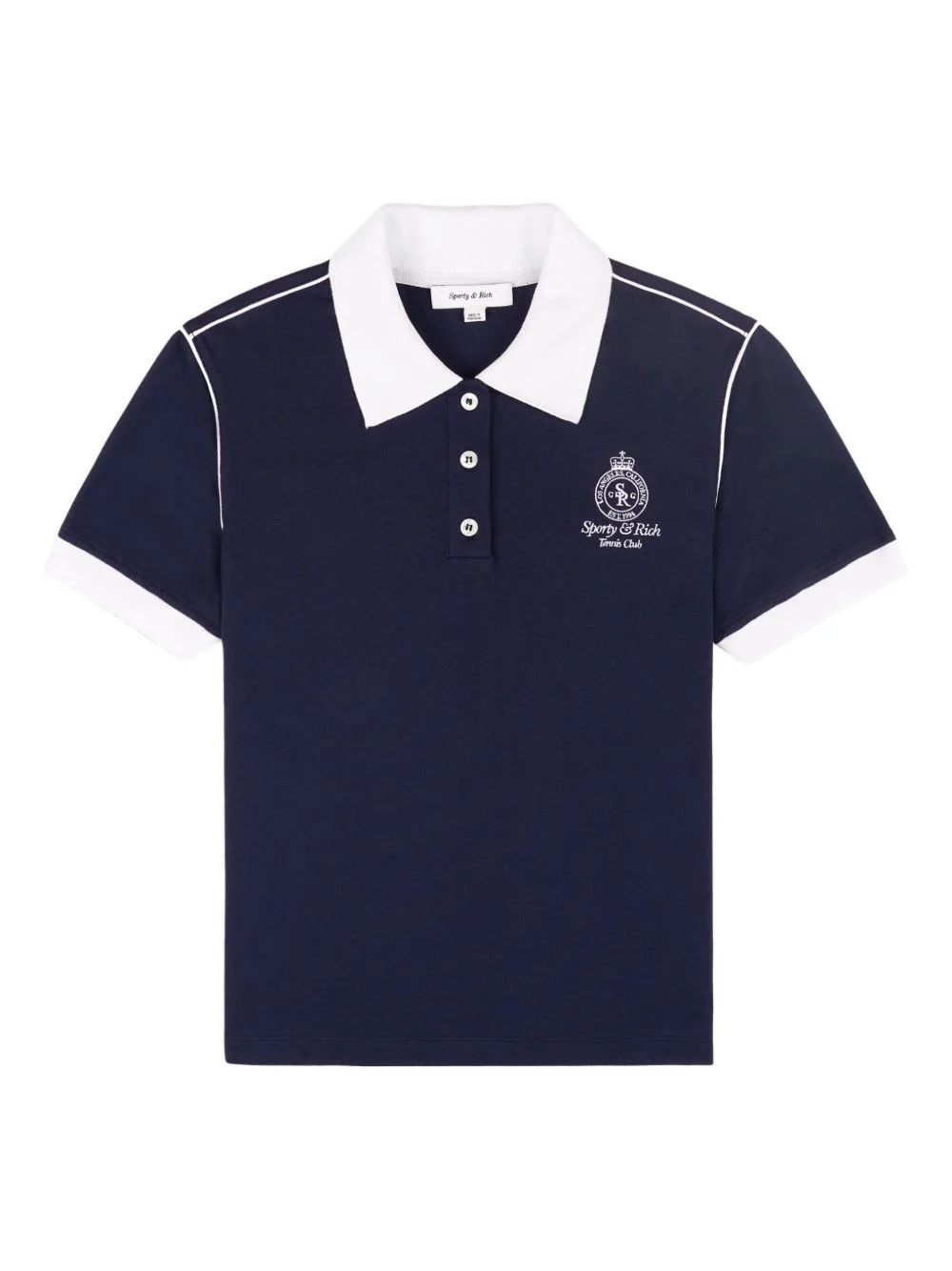 contrast-trim polo shirt - 1