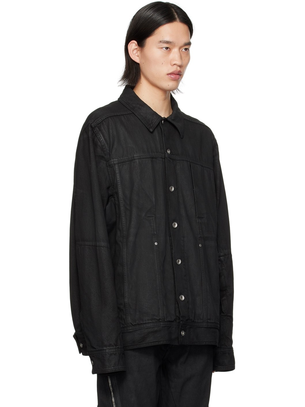 Black Lido Worker Denim Jacket - 2