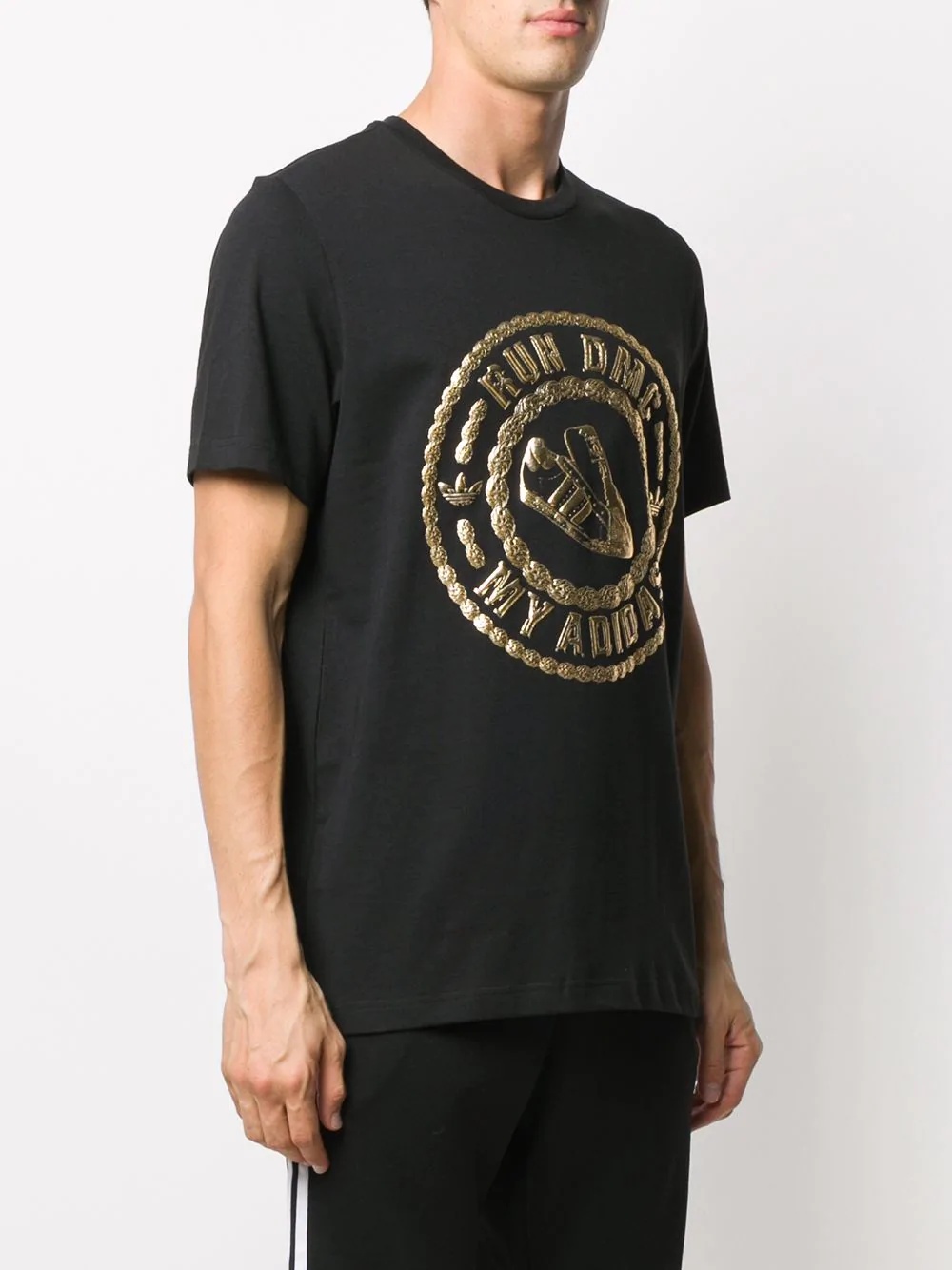 metallic logo print t-shirt - 3