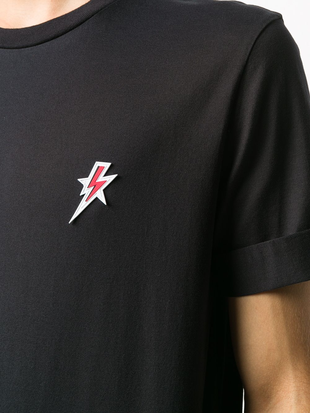 lightning bolt-patch T-shirt - 5