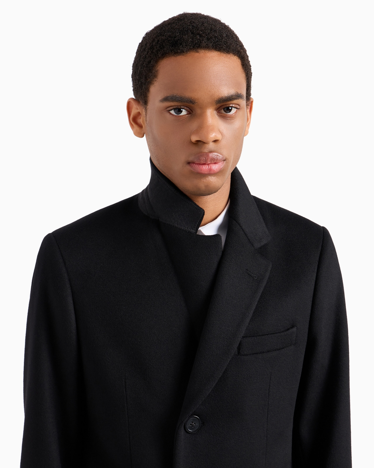 Coat with lapels in beaver cashmere - 5