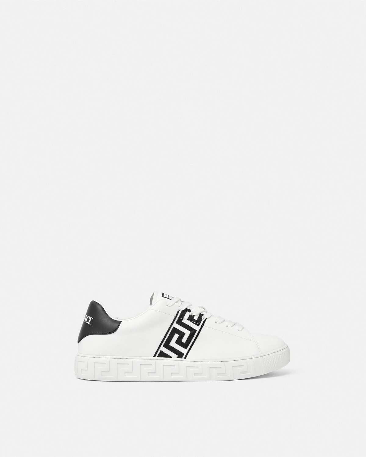 Embroidered Greca Sneakers - 1