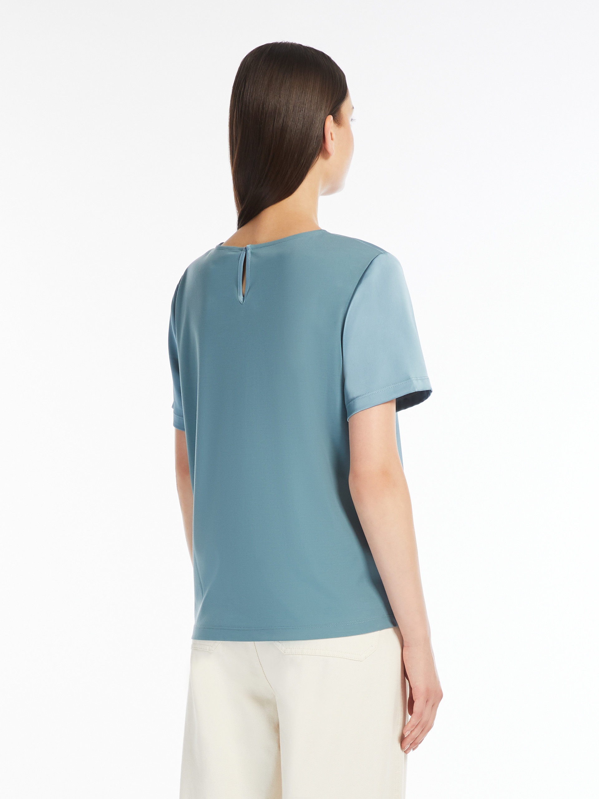 GILBERT Satin and jersey T-shirt - 4