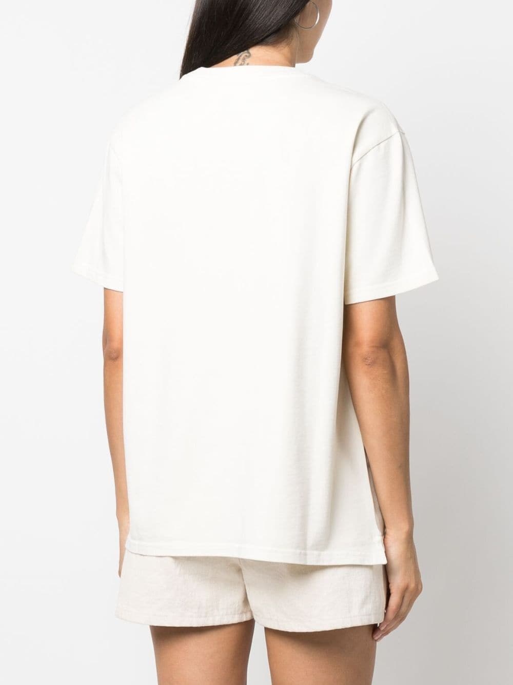 logo-patch cotton T-shirt - 4