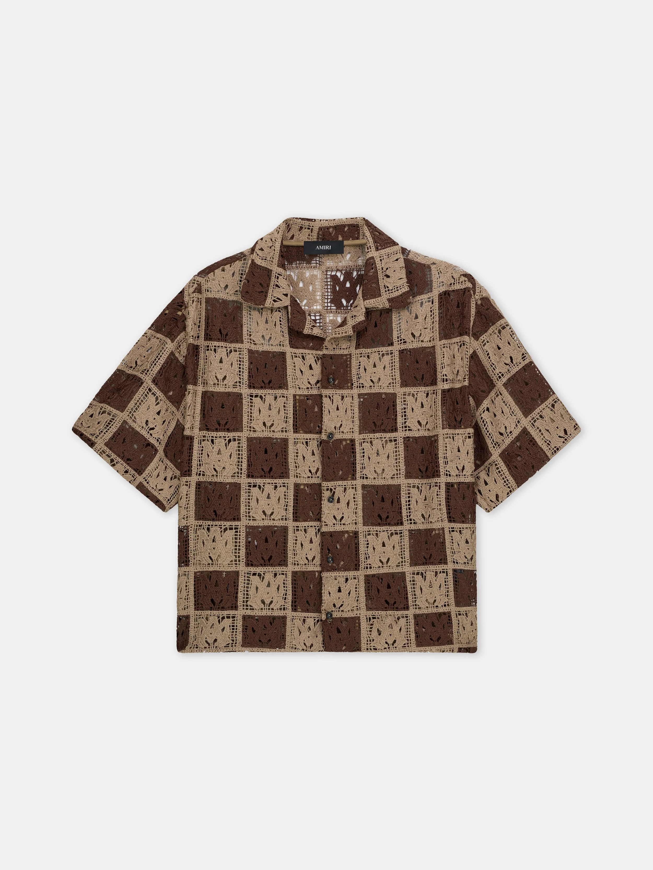 MA QUAD CHECKER OVERSIZED CAMP SHIRT - 1