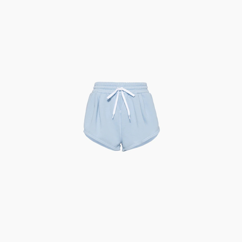 Garment-dyed cotton fleece shorts - 1