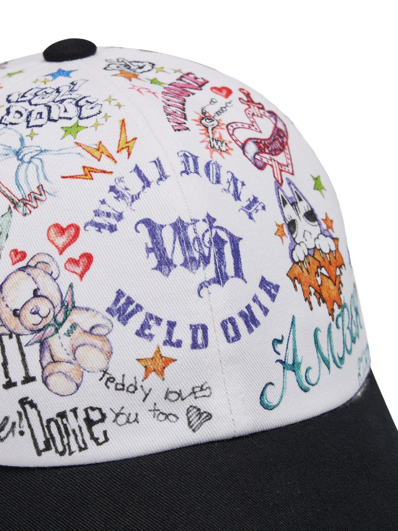 doodle-print baseball cap 4