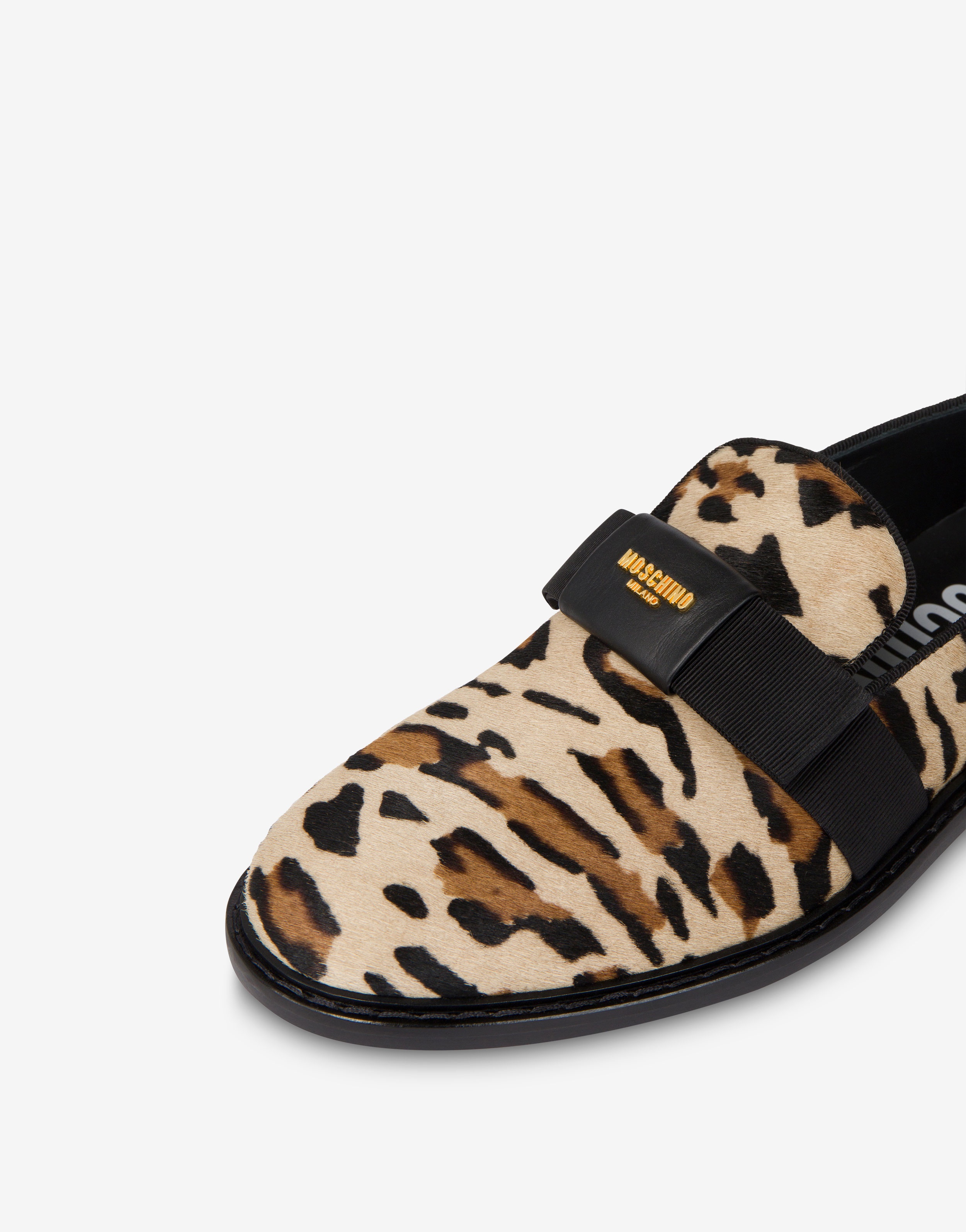 LEOPARD PRINT PONY HAIR LOAFERS - 4