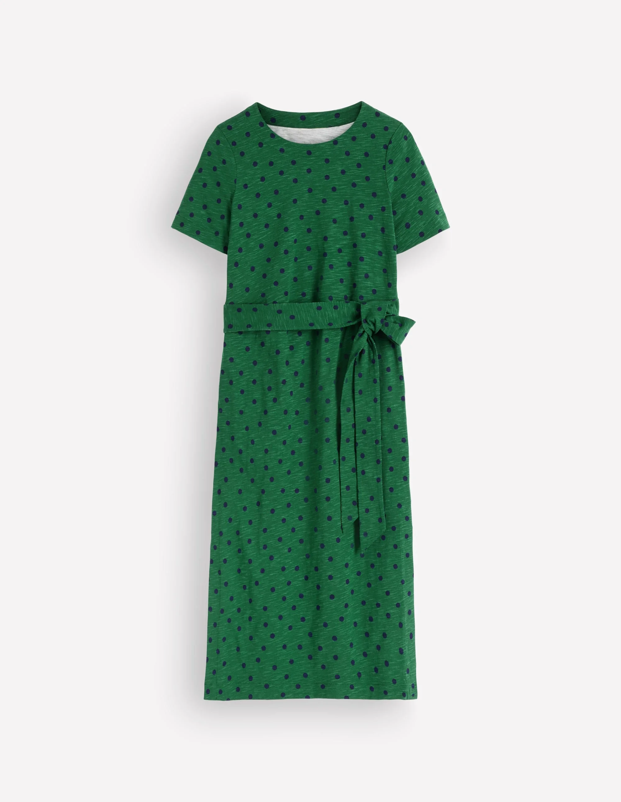 T-Shirt Jersey Midi Dress-Hunter Green, Boden Spot - 1