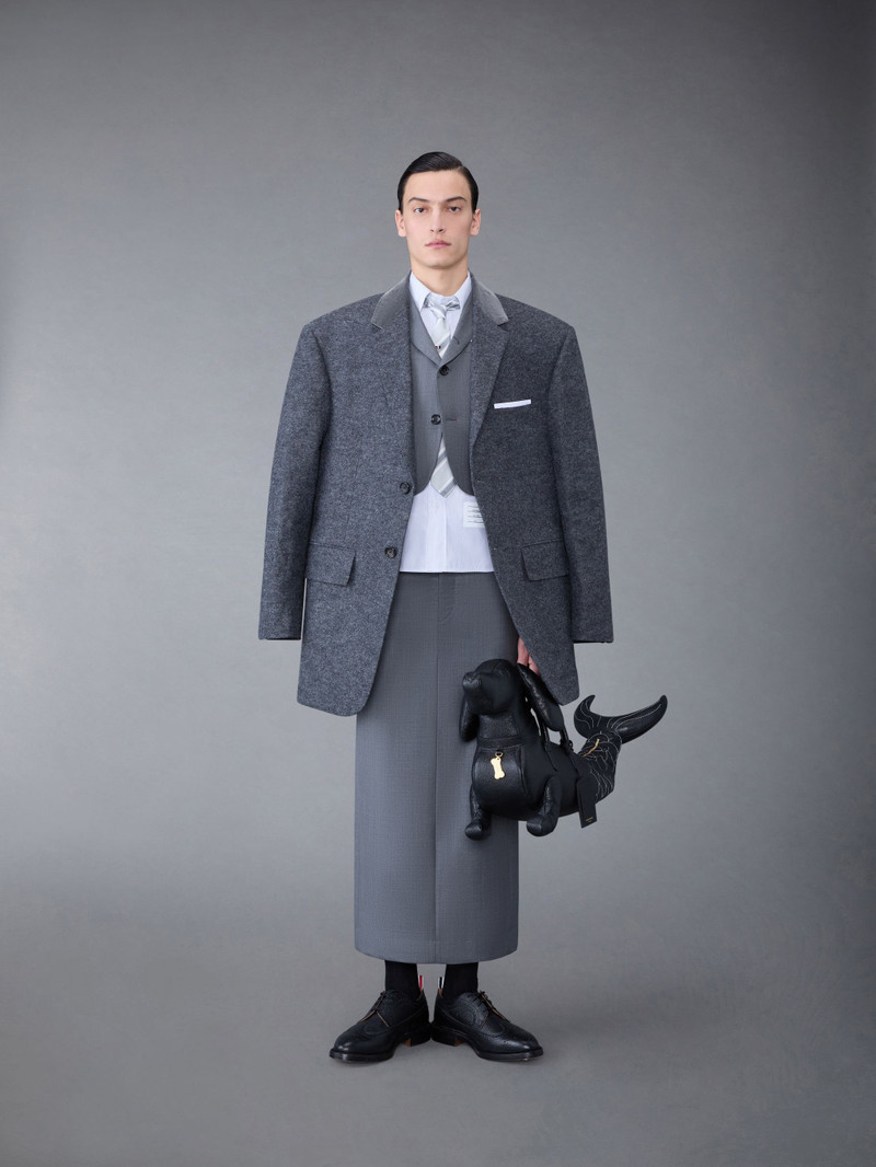 Super 120's Twill Low Rise Ankle Length Pencil Skirt 4