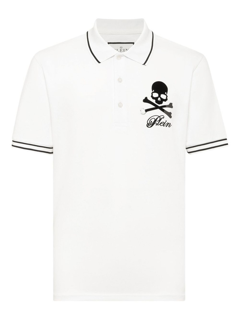 skull-and-bones piqué polo shirt 1
