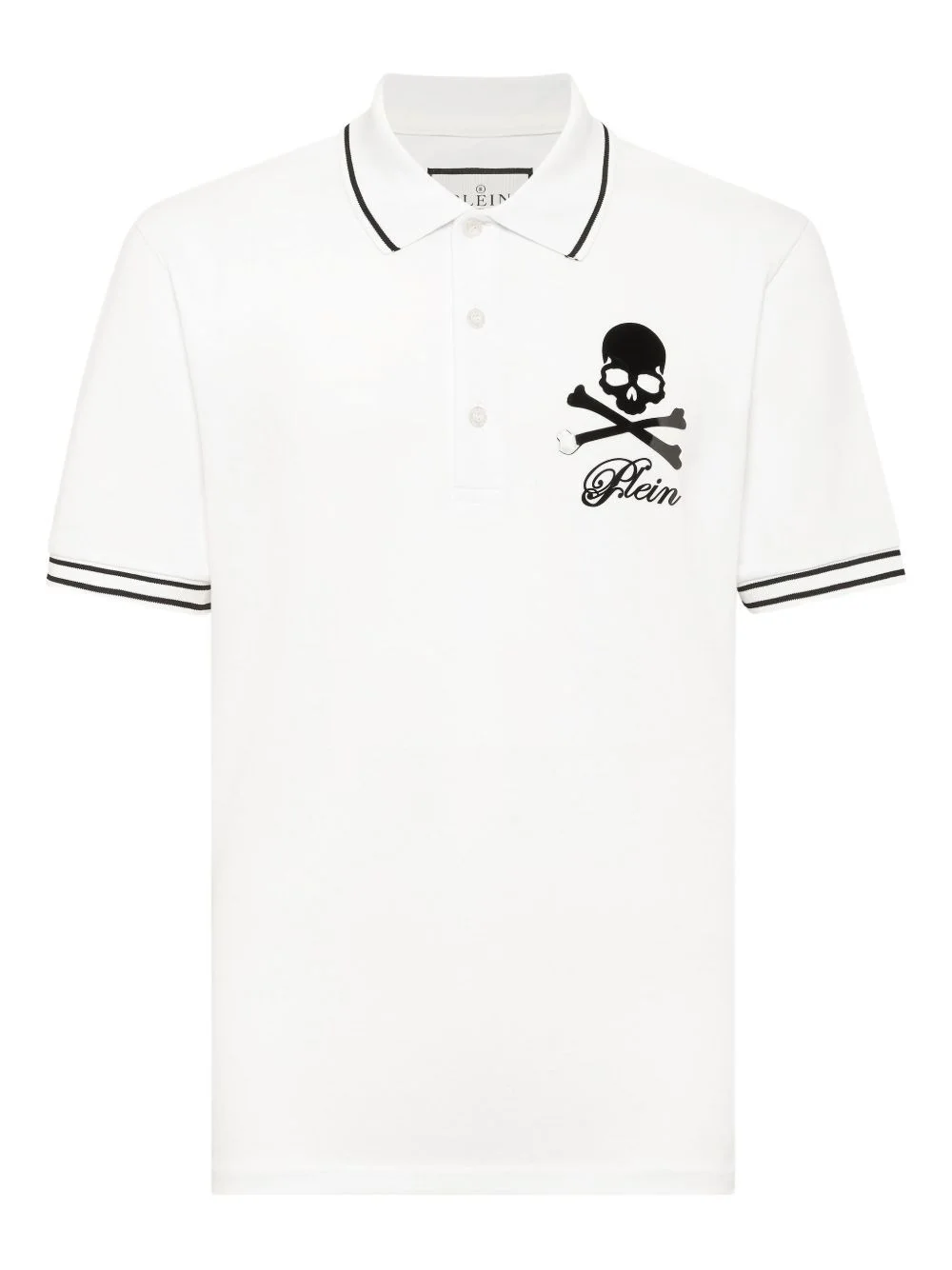 skull-and-bones piqué polo shirt - 1