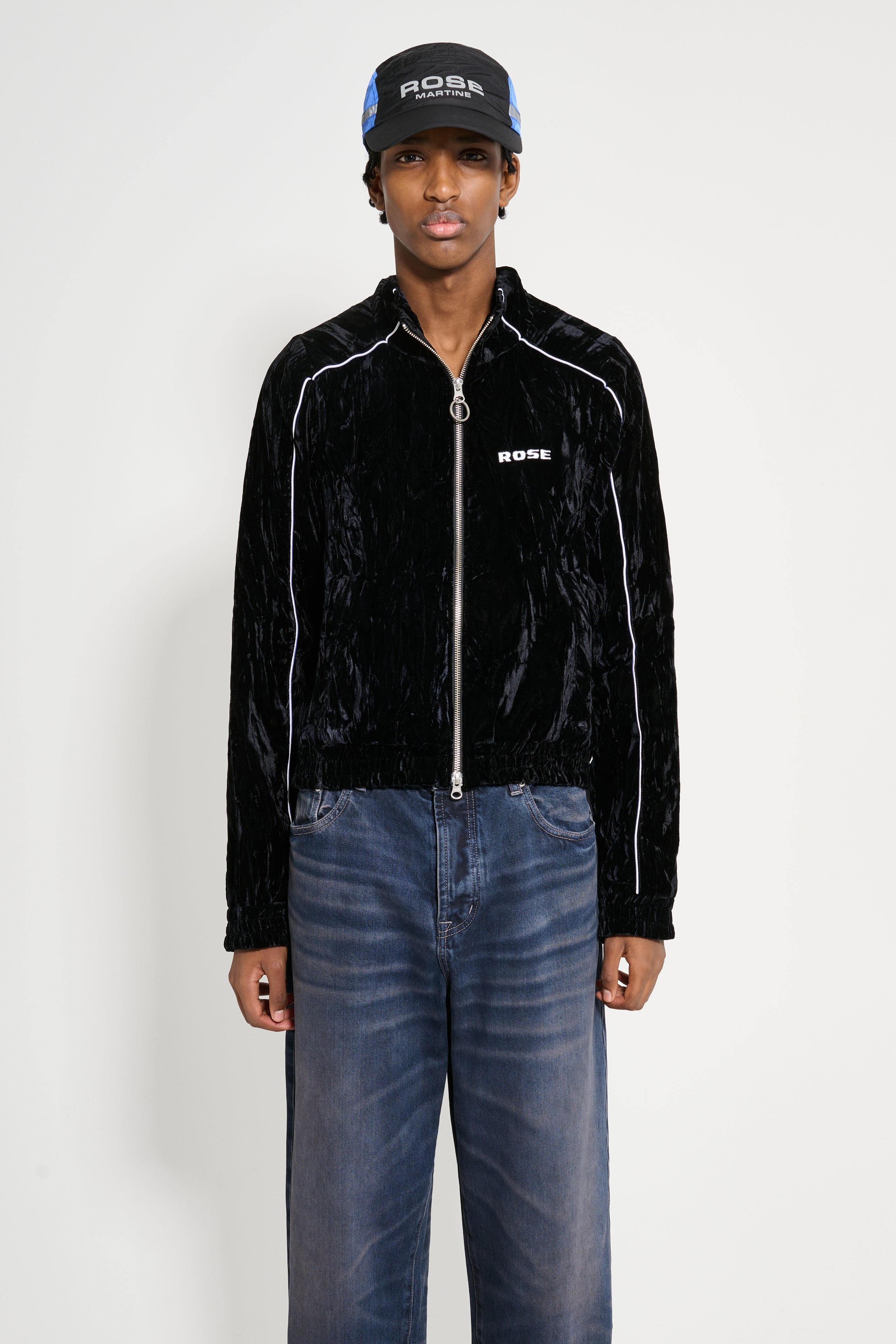 メンズウェア Martine Rose Crushed Track Jacket Martine Rose Crushed Track Jacket in Navy | FWRD