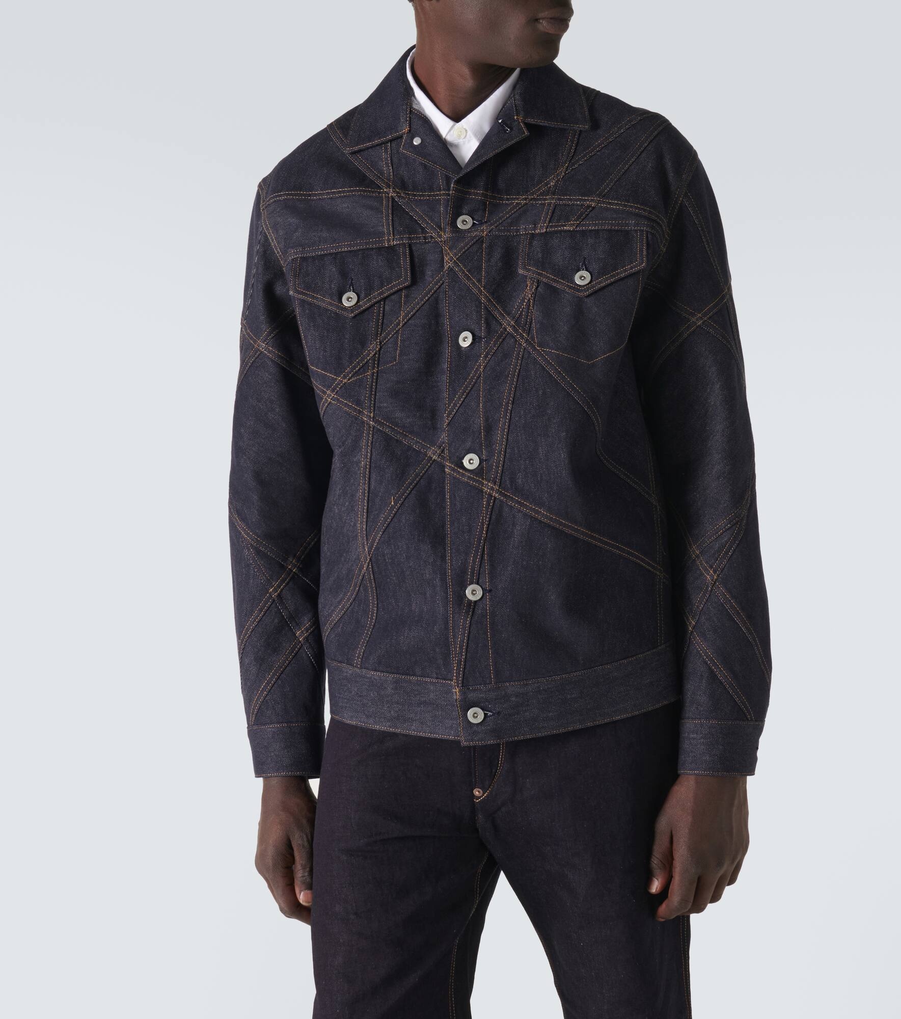 Embroidered denim jacket - 3