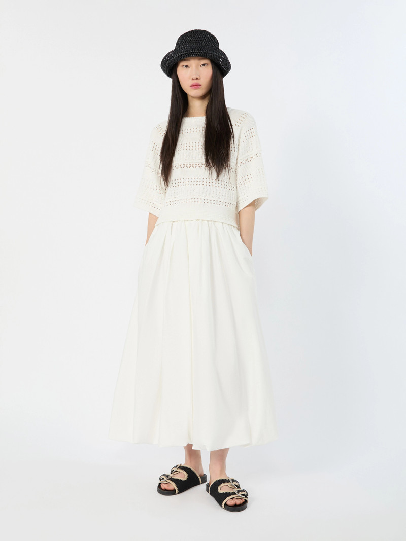 WKINUVOLE Cotton balloon skirt - IVORY 2