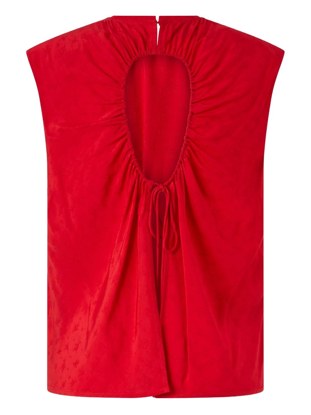 tie-back sleeveless top - 2