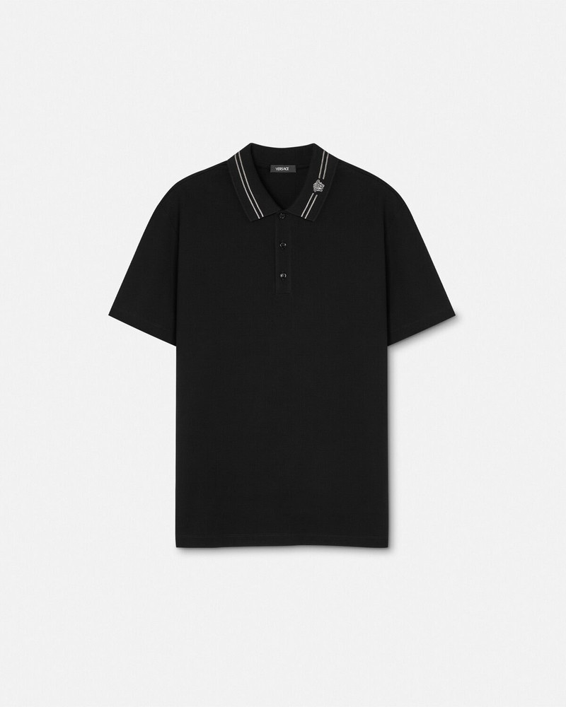 Embroidered Medusa Polo Shirt - 1