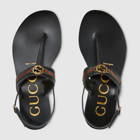 Women's Interlocking G Web sandal - 5