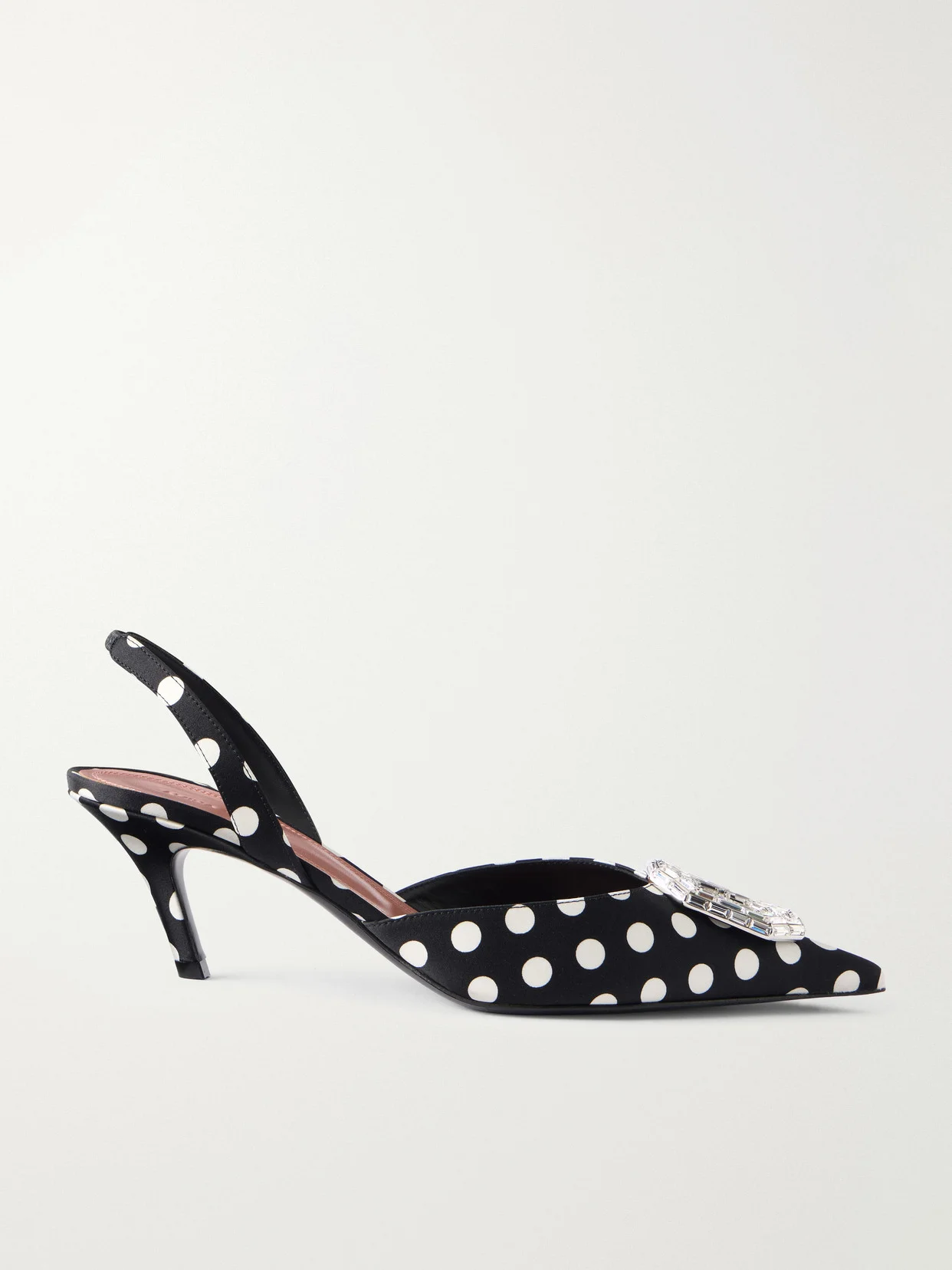 Camelia 60 Polka-dot Velvet Slingback Sandals - 1