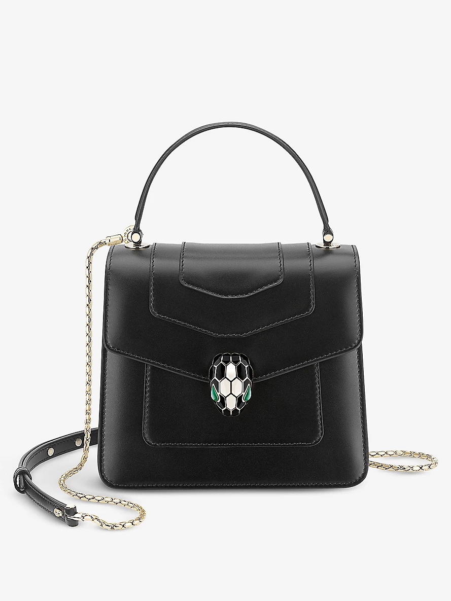 Serpenti Forever leather top-handle bag - 1