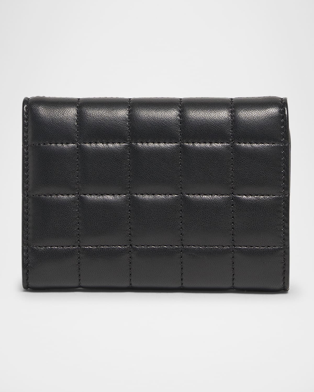 YSL Slim Trifold Wallet in Quilted Leather - 4